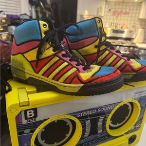 Adidas RaRe JEREMY SCOTT  Sneakers CHENILLE Shoes teddy Mens sz 9.5 fun